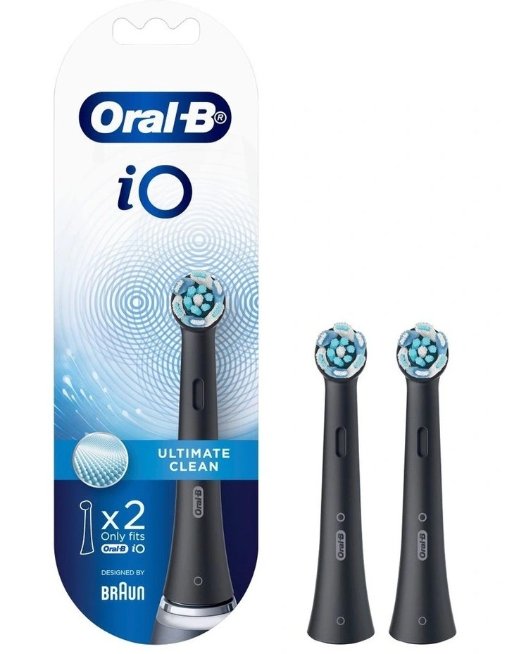 iO Ultimate Clean Replacement Brush Heads 2 Pack in Black