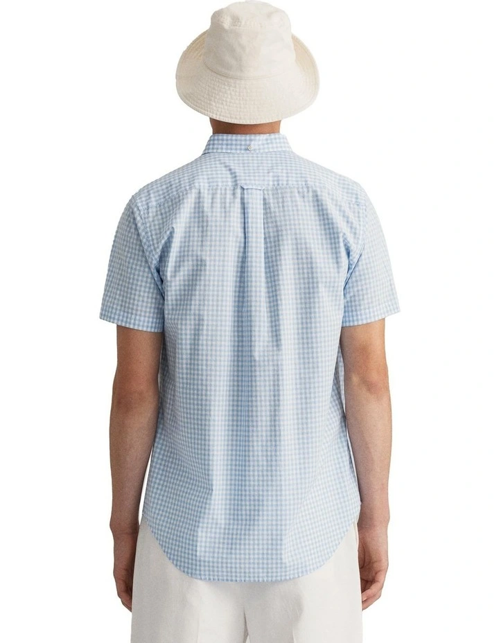 The Broadcloth Gingham Short Sleeve Shirt in Blue