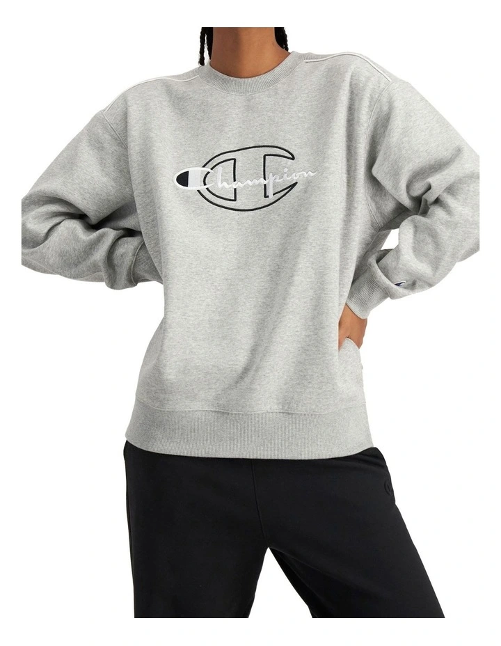 Rochester City Crew Pullover in Oxford Heather