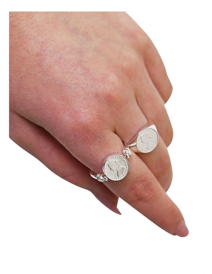 Coin Signet Australian Token Silver Ring