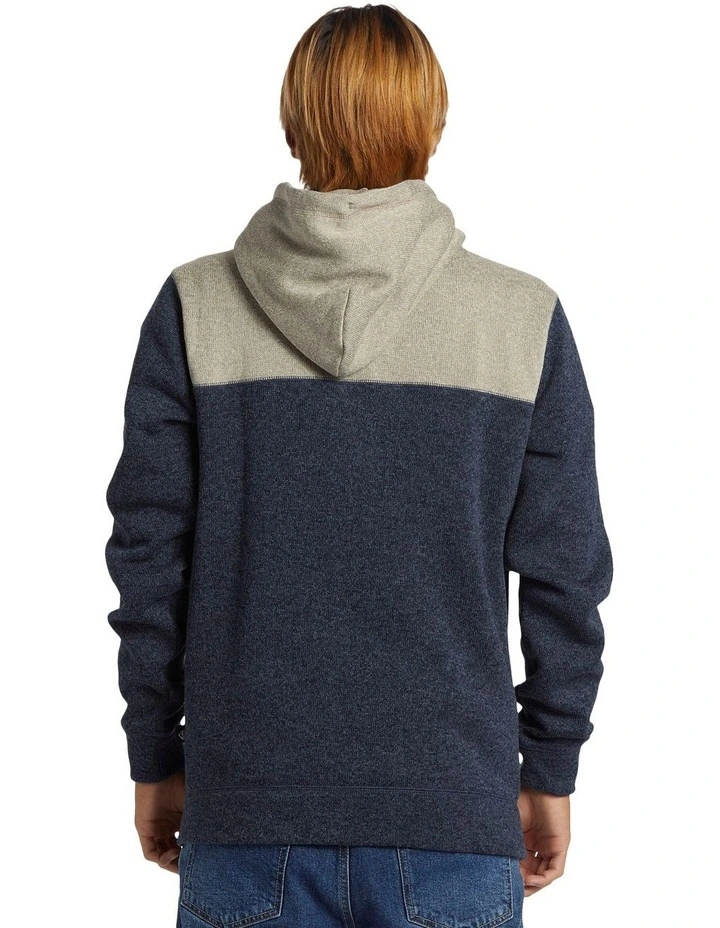 Kellor Block Zip Thru Fleece Jacket in Dark Navy