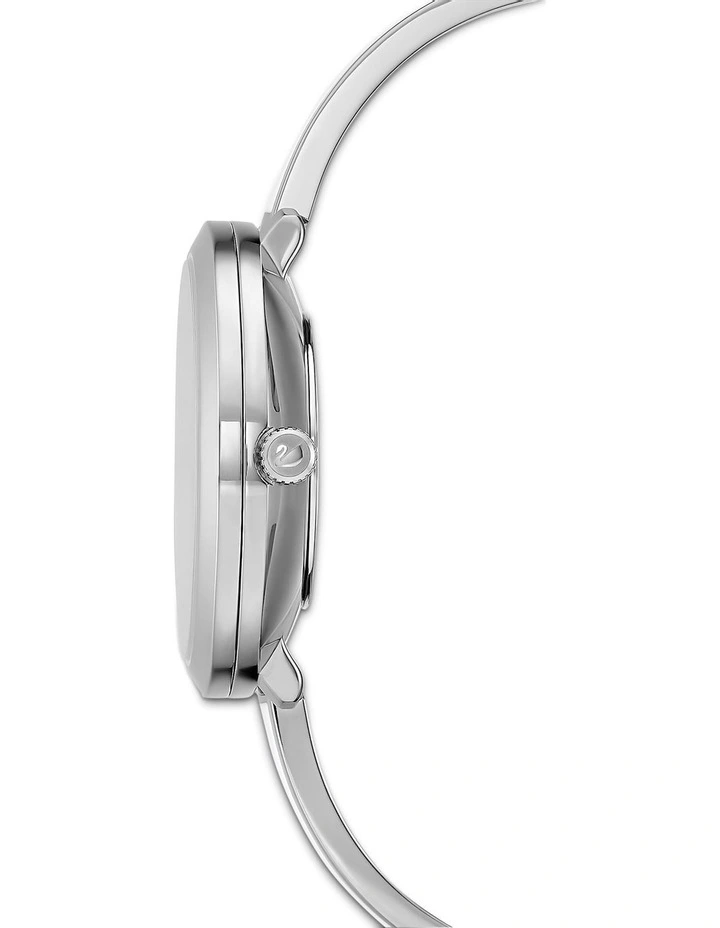 Crystalline Delight Watch Metal Bracelet White Stainless Steel