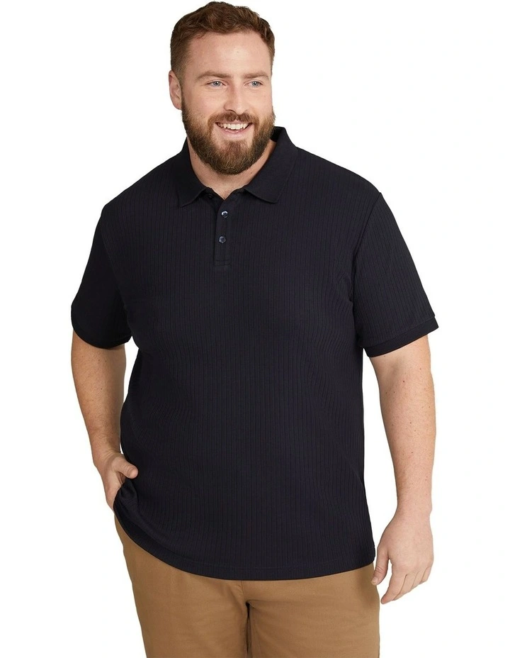 Perry Rib Polo in Navy