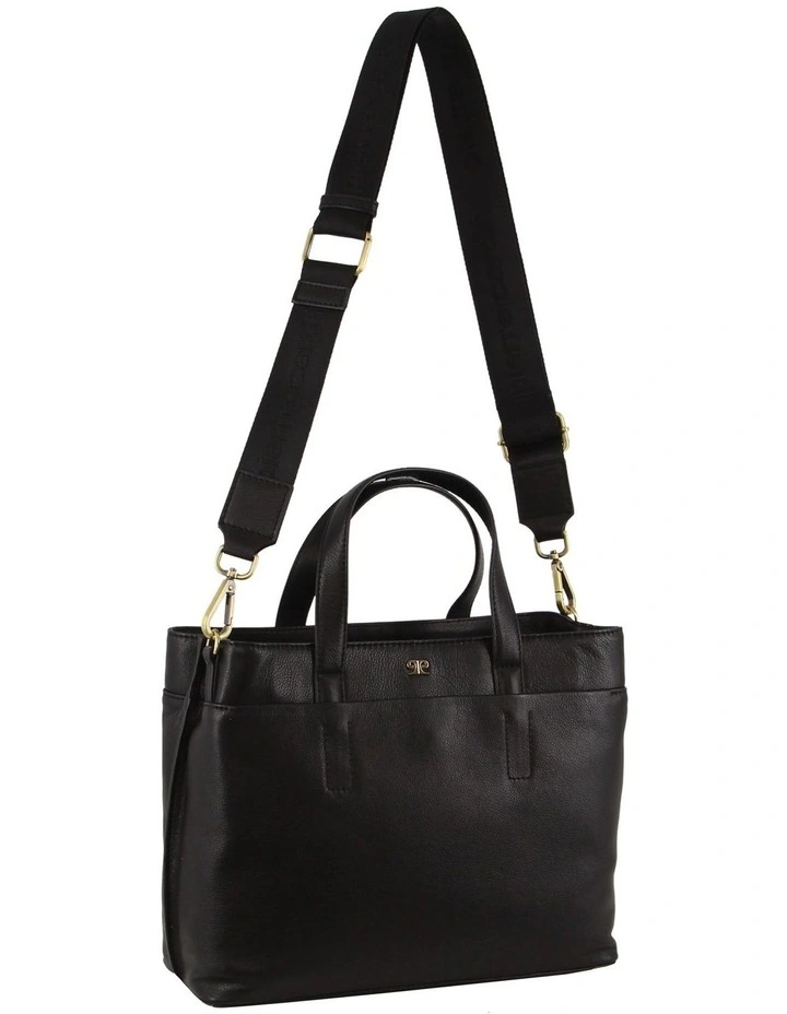 Leather Tote Bag in Black