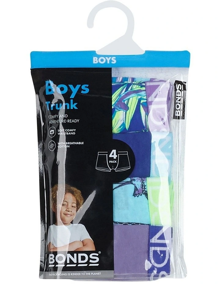 Kids Trunk 4 Pack in Dino Print