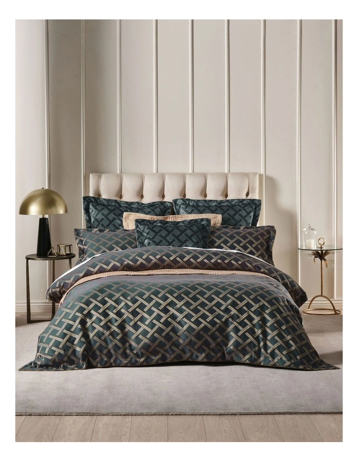 Valeria Quilt Cover Set In Slate
