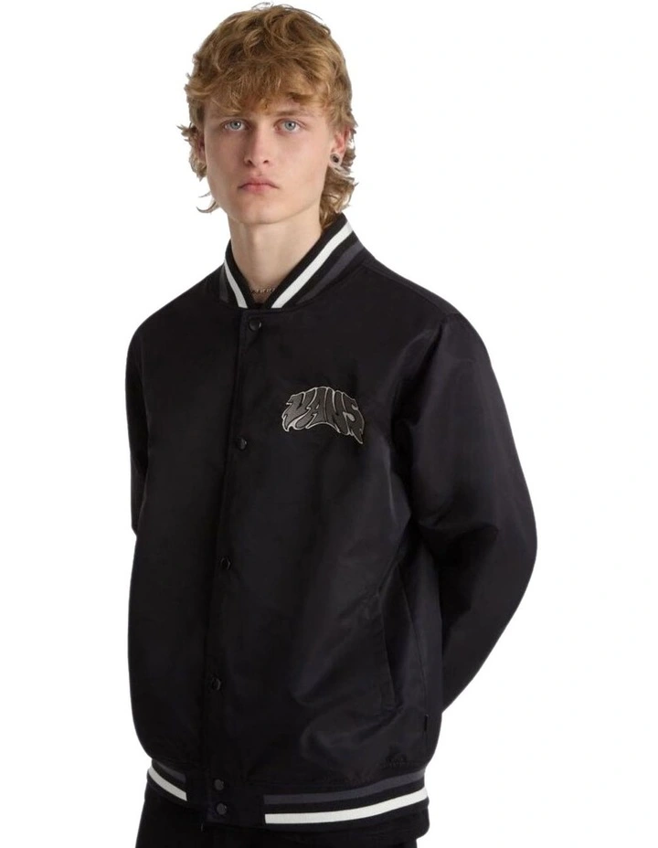 Dunton Baseball Jacket in Black