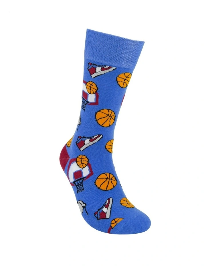 Basketball Organic Cotton Socks in Blue
