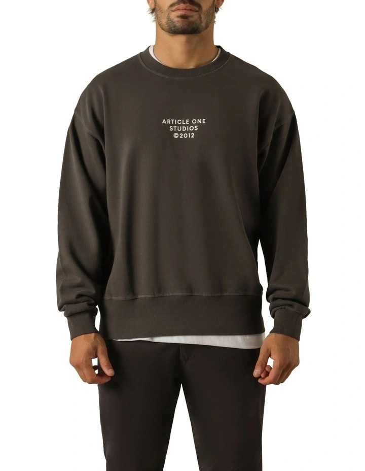 Classic Logo Sweater Washed in Black