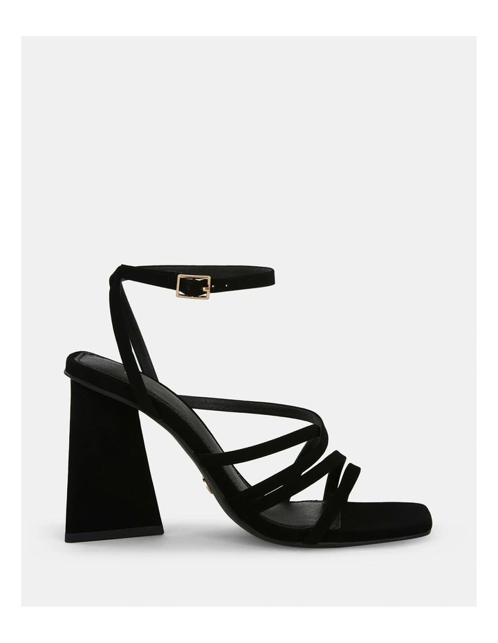 Lecia Open Toe Heels in Black