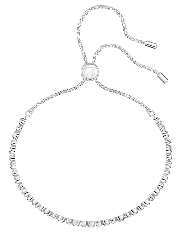 Subtle Trilogy Bracelet Round Cut Rhodium Plated in White
