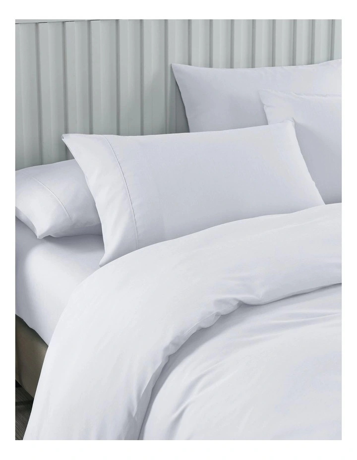 2000 Thread Count Bamboo Cooling Double Quilt Cover Set in White