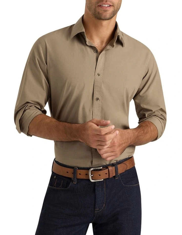 Newman Shirt in Cashew