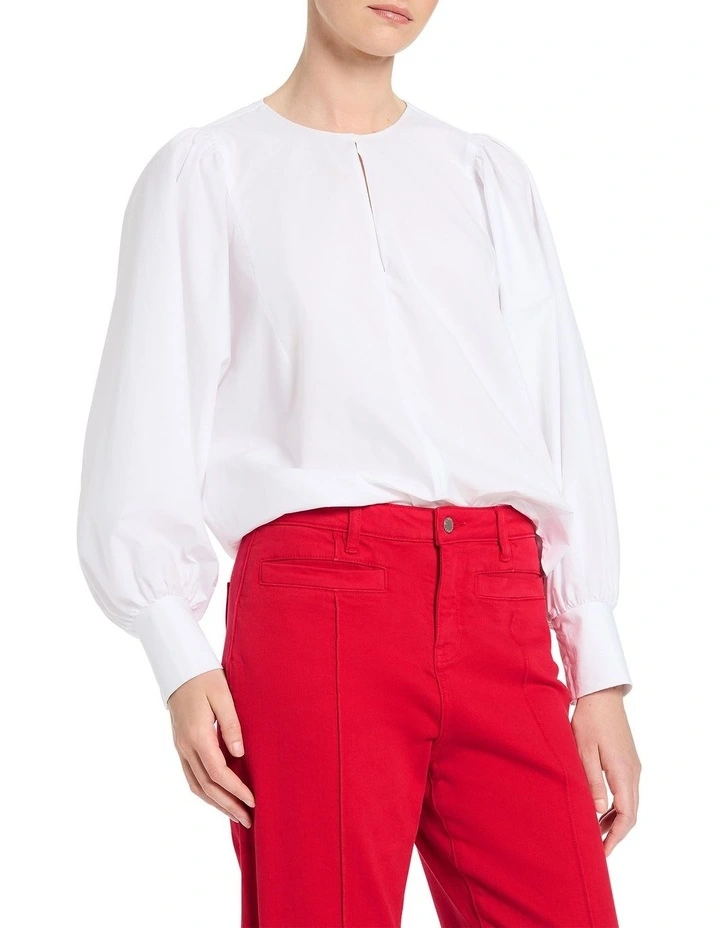 Pirita Cotton Blouse in White