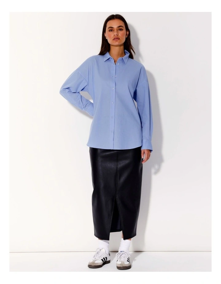 Recycled Blend Boyfriend Shirt in Parma Violet