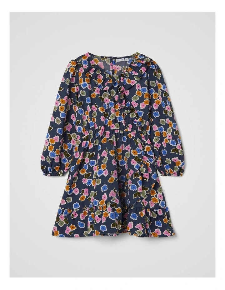 Nella Long Sleeve Printed Dress in India Ink