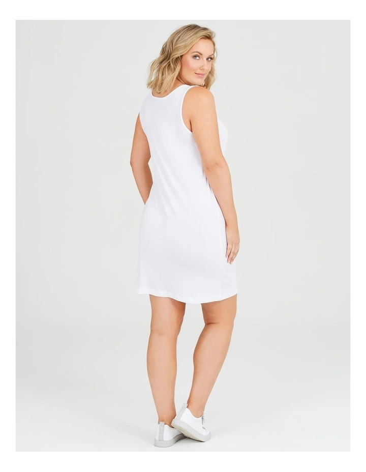 Luna Base Slip Body Dress in White