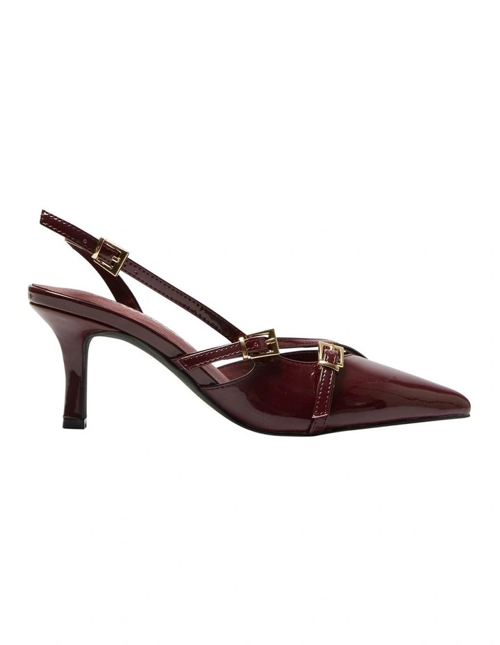 Veronica Heeled Shoes in Cherry Patent