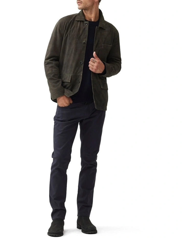 Somerset Leather Jacket in Mouse