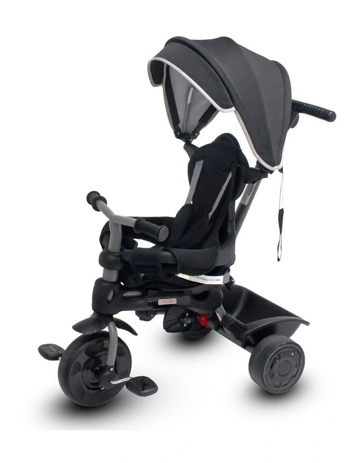 Explorer Reclining Kids Trike/Pram & Parent Handle 10-36m Black