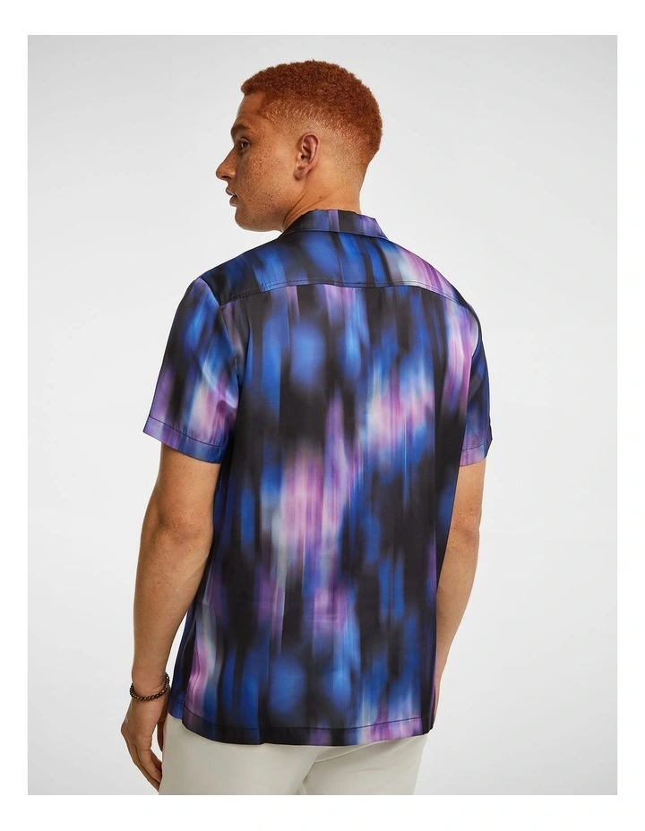 Zipper Print Shirt in Purple