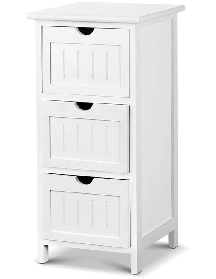 Storage 3-Drawers Cabinet in White