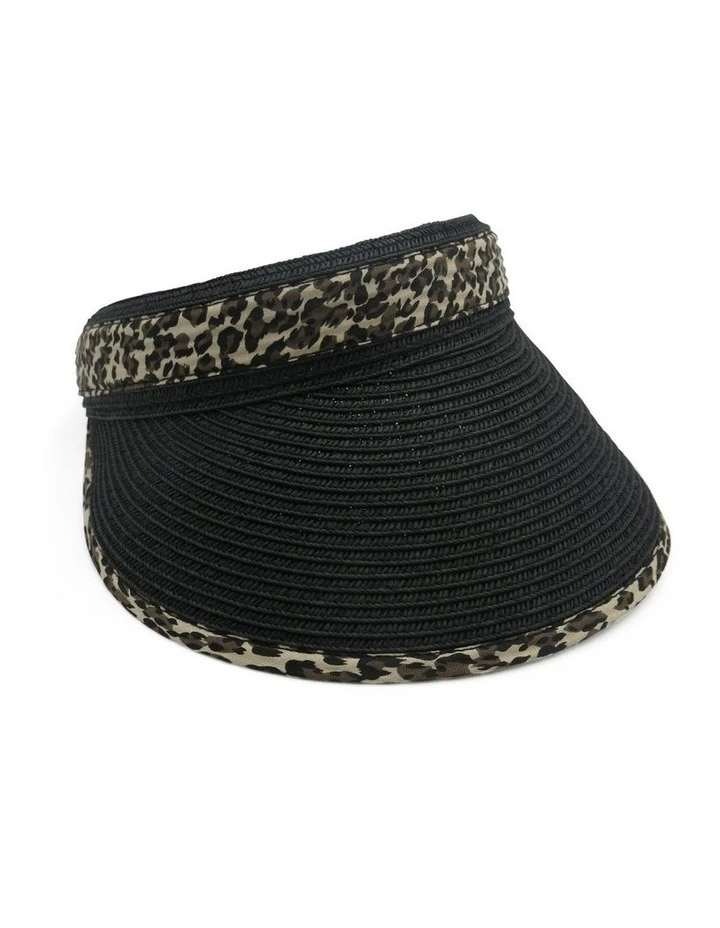 Meredith Visor Hat in Black