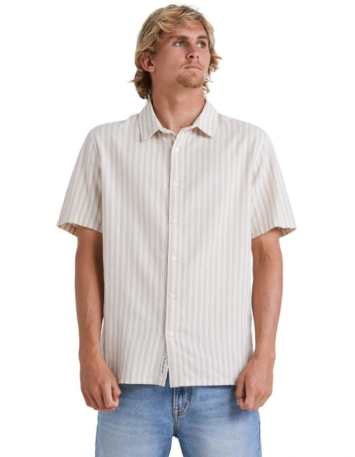 Streak Short Sleeve Shirt in Plaza Taupe