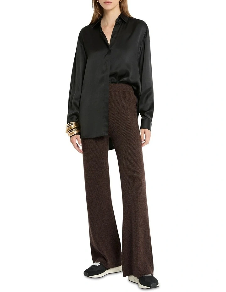 Moda Cashmere Knit Pant in Brown