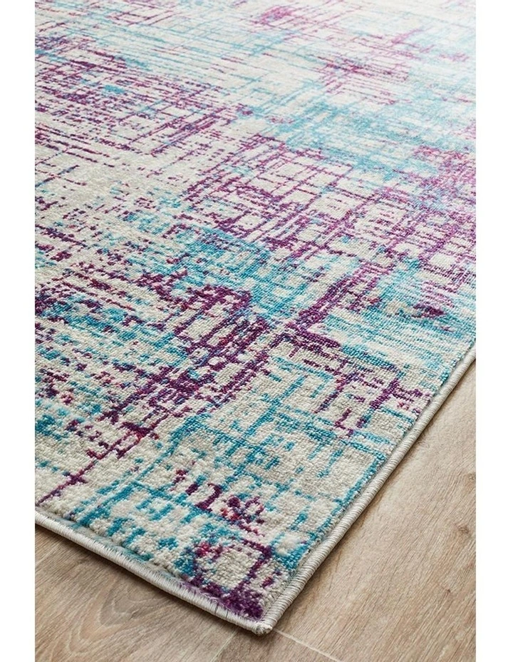 Skyler Abstract Rug Grey Blue Purple