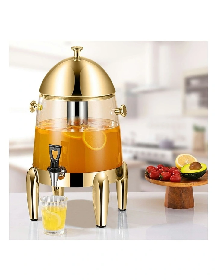 Stainless Steel Beverage Dispenser 12L in Gold