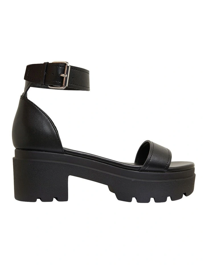 Cameron Black Smooth Sandals