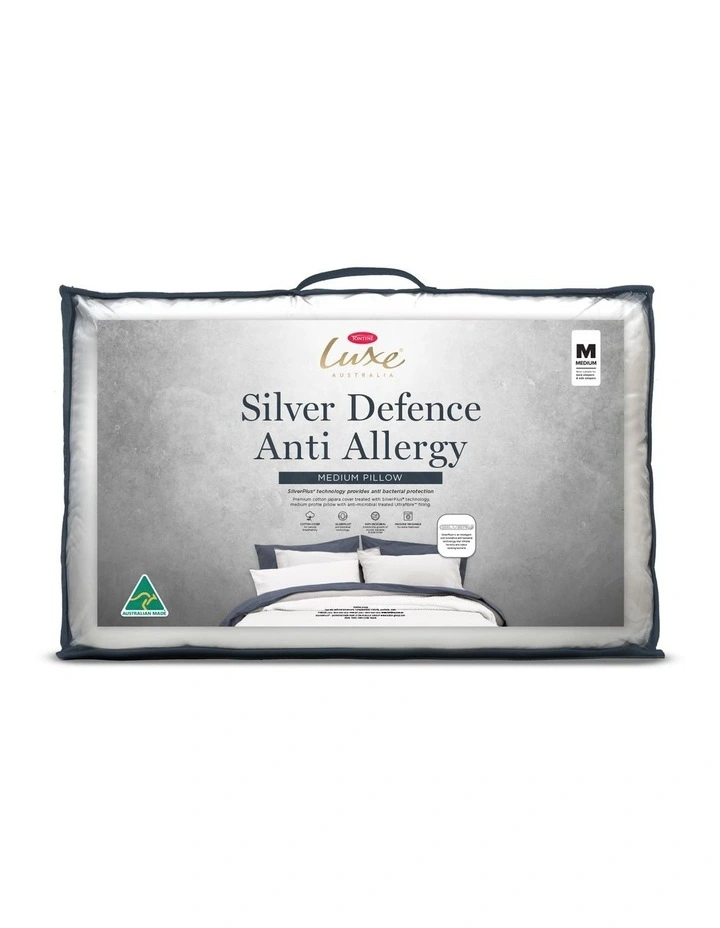 Luxe Silver Defence Pillow in White