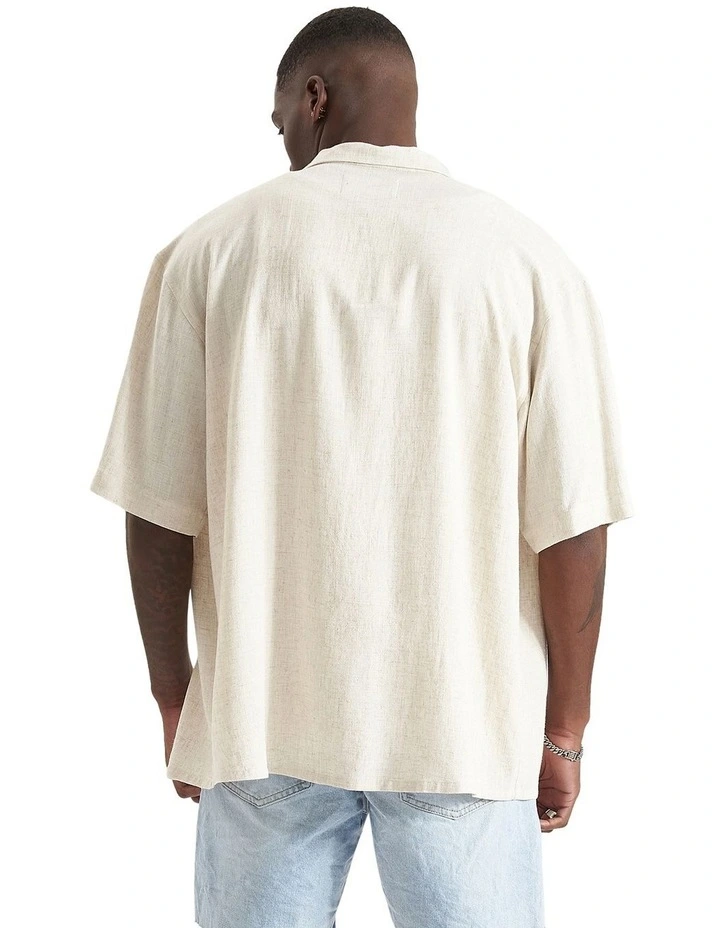 Positano Ovesized Resort Shirt in Pigment Oatmeal