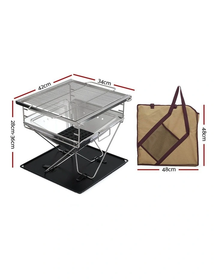 Portable Camping BBQ Fire Pit FPIT-BBQ-X-BRIDGE