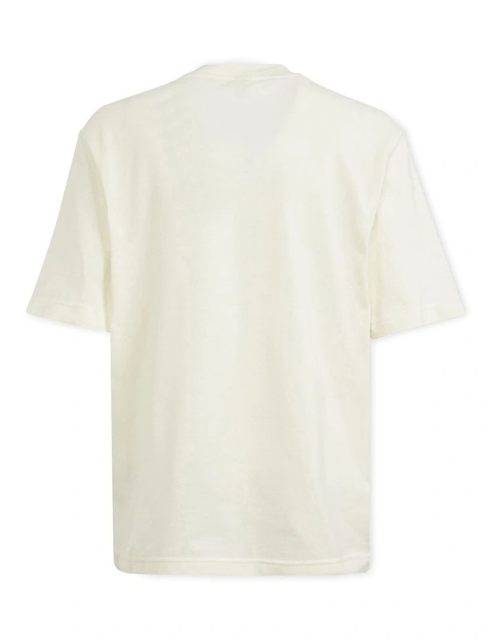 Future Icons Logo Pique T-shirt in Ivory/Preloved Ink
