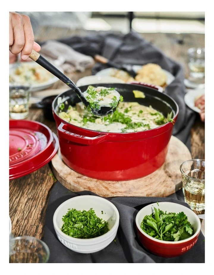 Soup ladle in Black/Natural
