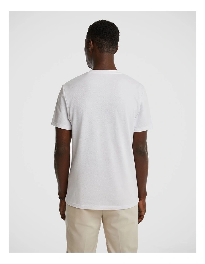 Wellington Textured Tee in White