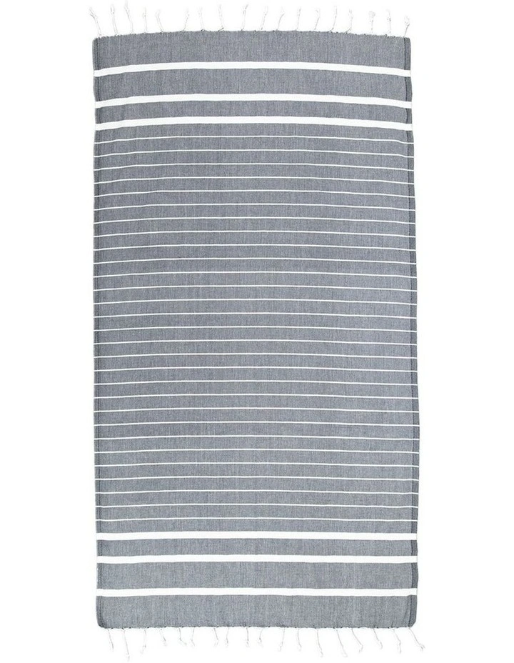 Thin Turkish Towel in Black