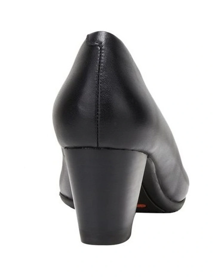 The Point Black Leather Heeled Shoes