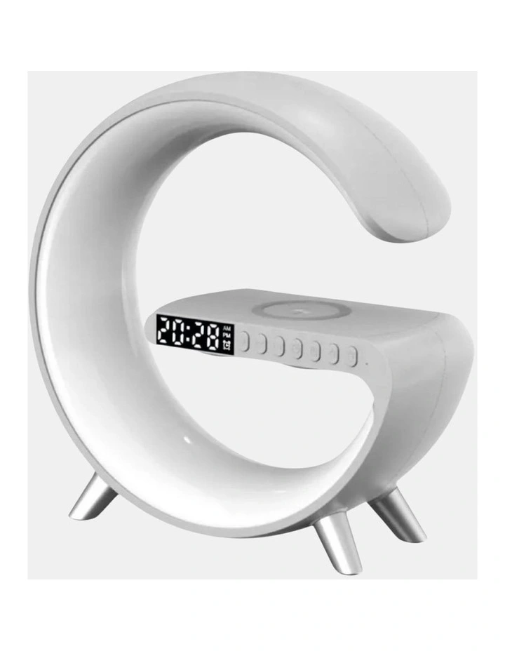 Dimmable App Control LED Bedside Lamp with Wireless Charger in White