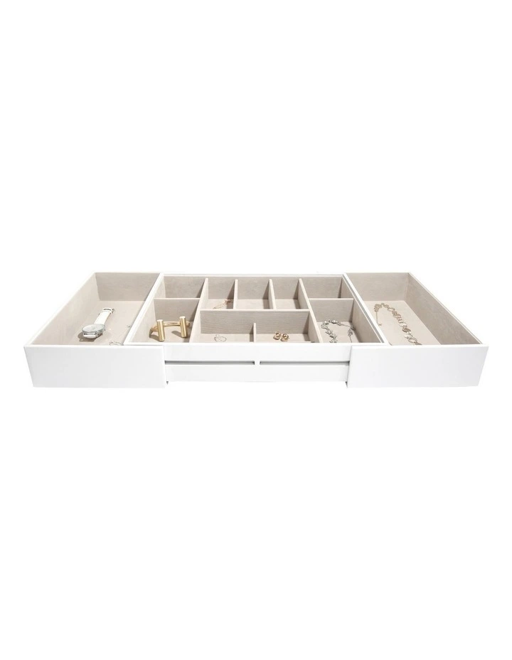 Large Slider White Jewellery Organiser