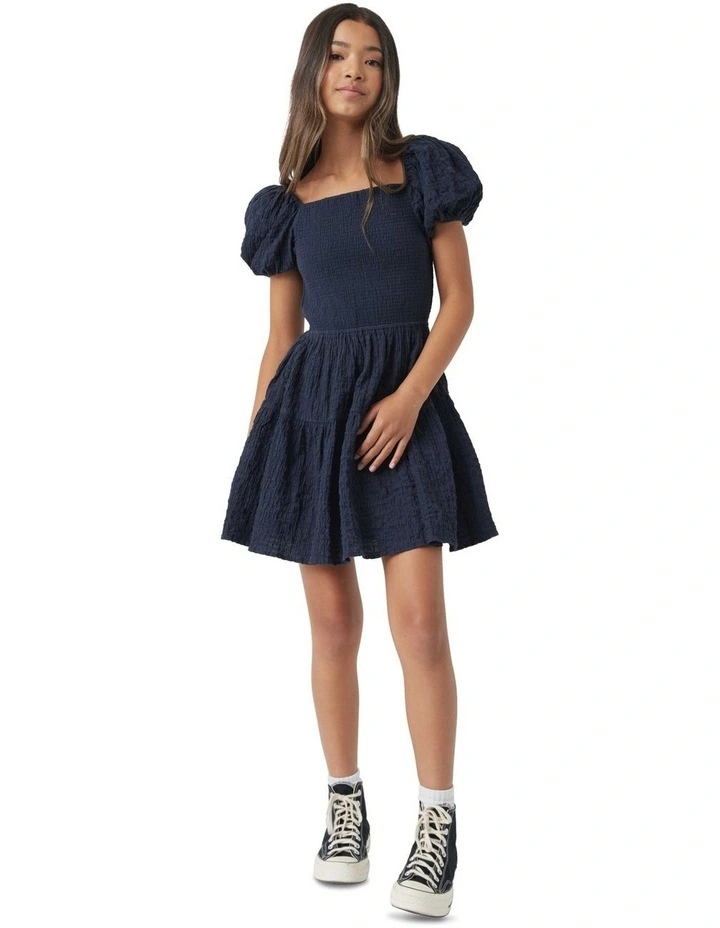 Maude Mini Dress in Midnight Navy