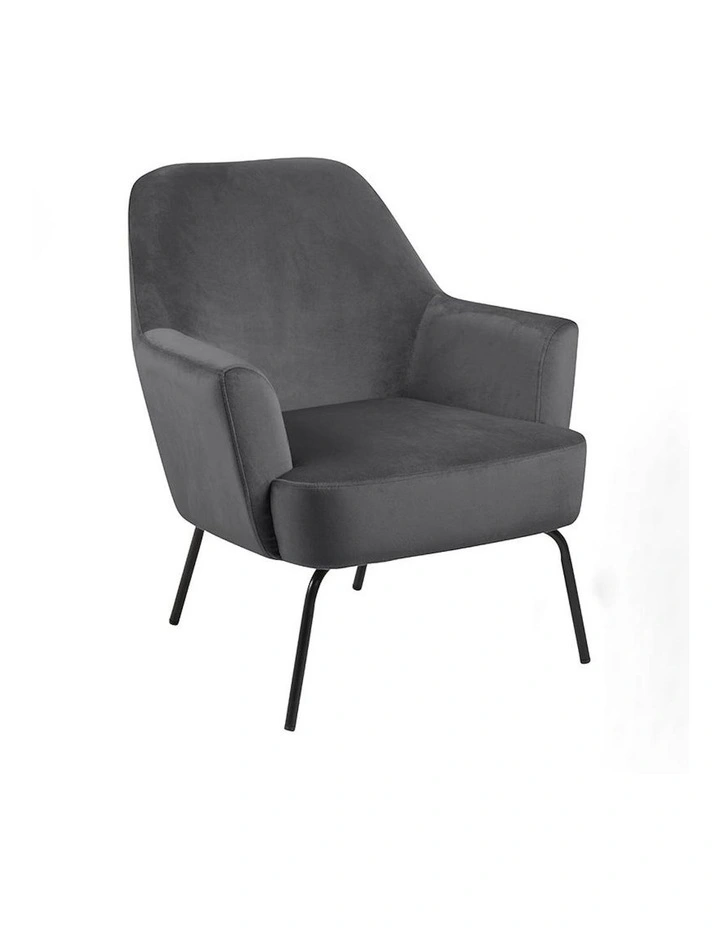 Monroe Lounge Chair in Grey/Black