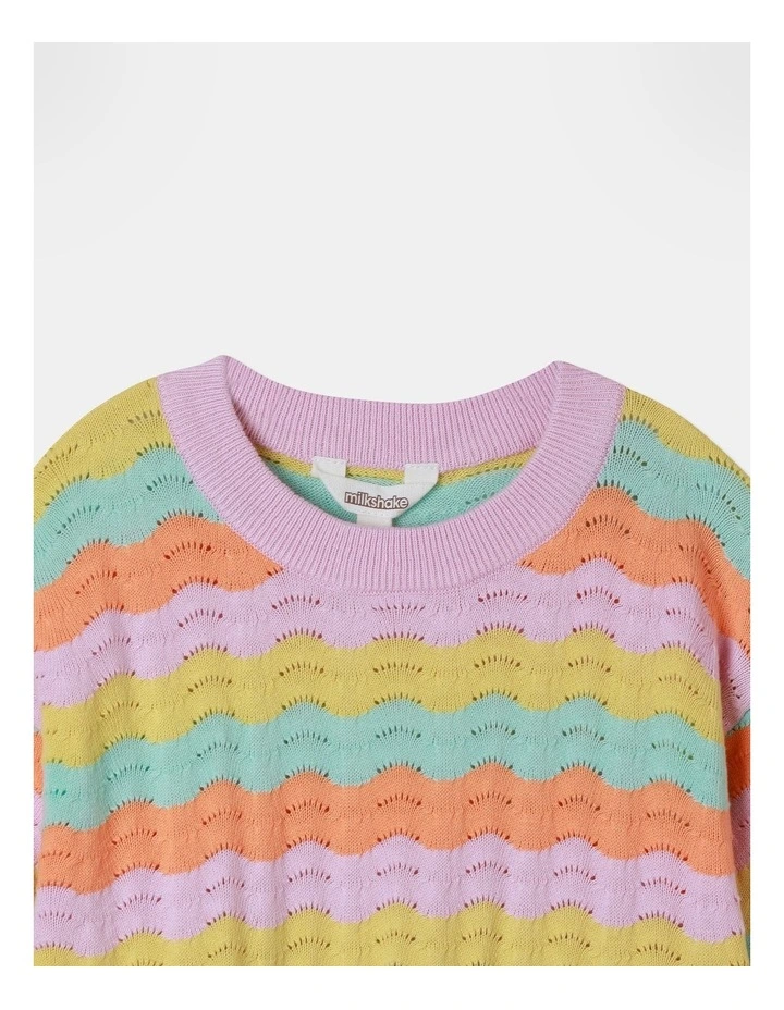 Knit Sweater Tutu Dress (3-8 Years) in Rainbow