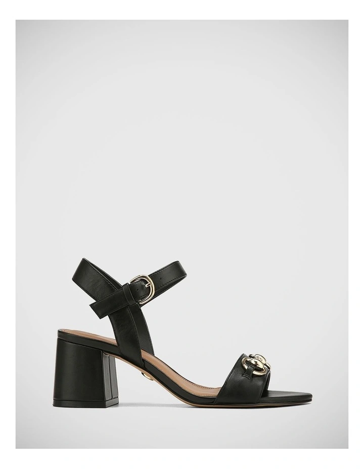 Karter Leather Sandal in Black