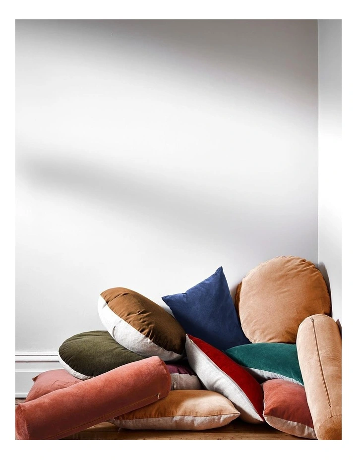 Luxury Velvet 55cm Round Cushion Slate
