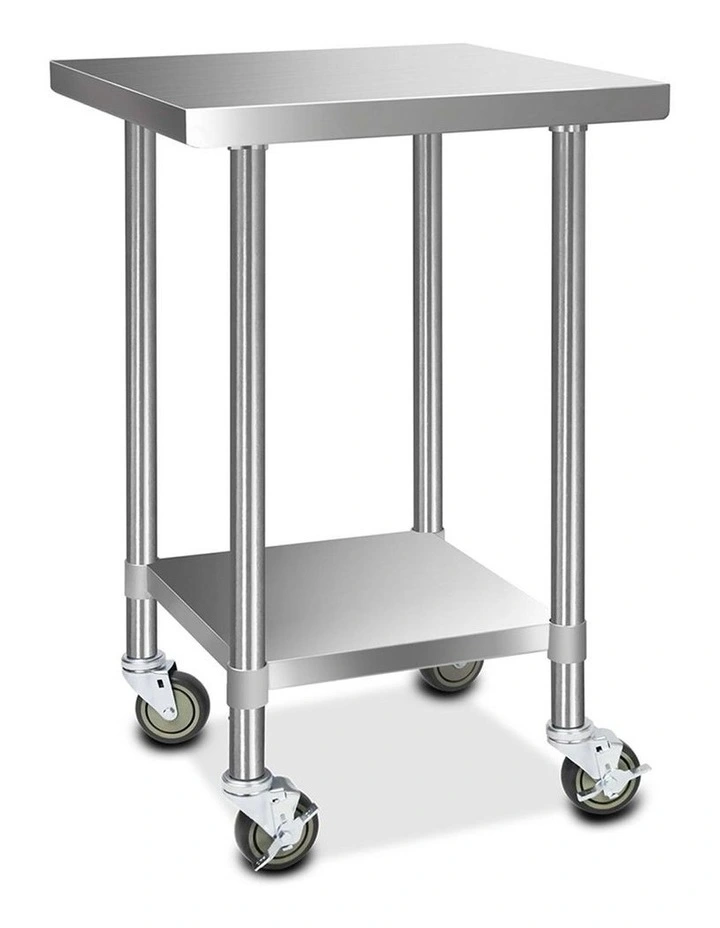 610x610mm Commercial 430 Stainless Steel Bench
