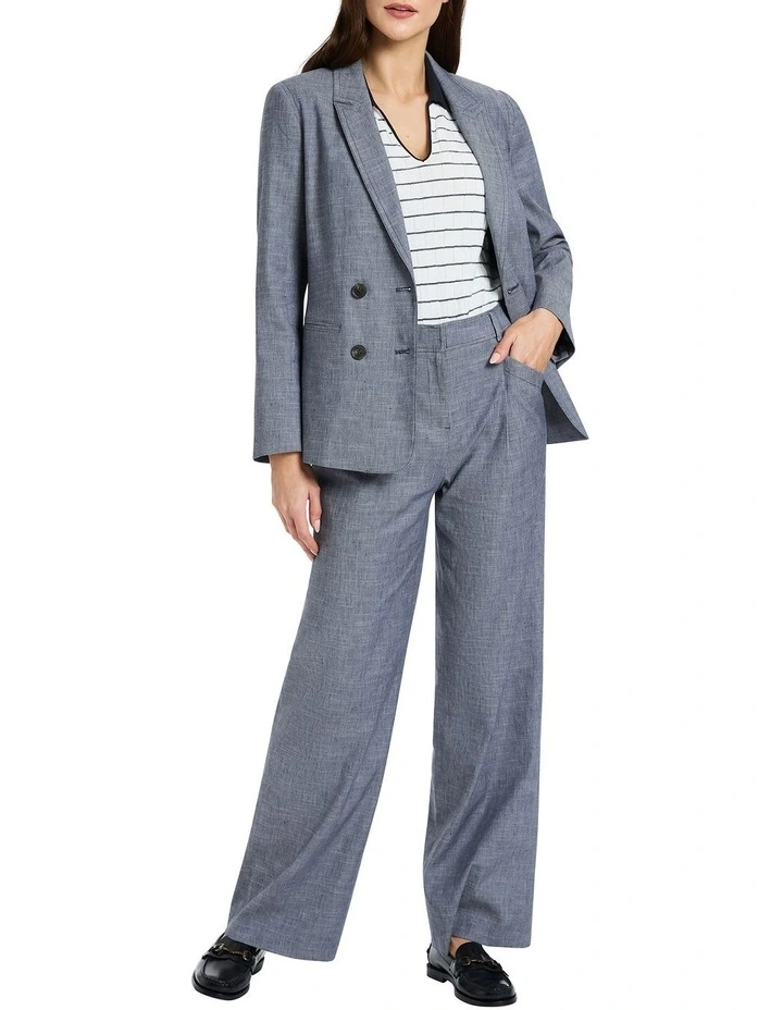 Malabar Linen Blazer in Chambray