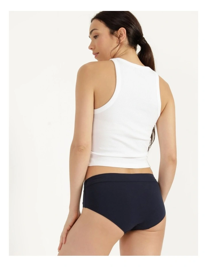Organic Cotton Boyleg Brief in Navy